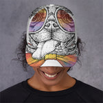 Hipster Pug Print Baseball Cap