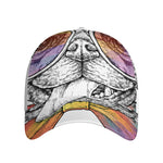 Hipster Pug Print Baseball Cap