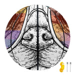 Hipster Pug Print Basketball