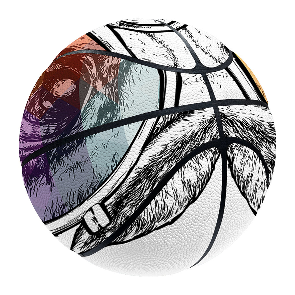 Hipster Pug Print Basketball