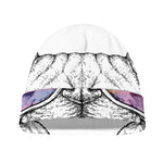 Hipster Pug Print Beanie