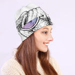 Hipster Pug Print Beanie