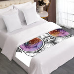 Hipster Pug Print Bed Runner