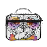 Hipster Pug Print Briefcase Bible Bag