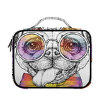 Hipster Pug Print Briefcase Bible Bag