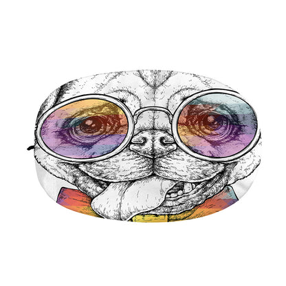 Hipster Pug Print Car Side Mirror Covers