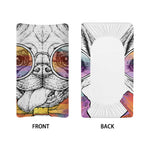 Hipster Pug Print Changing Pad Cover