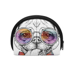 Hipster Pug Print Coin Purse