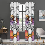 Hipster Pug Print Curtain