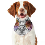 Hipster Pug Print Dog Bandana