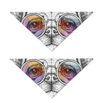 Hipster Pug Print Dog Bandana
