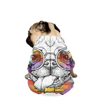 Hipster Pug Print Dog Zip Up Jacket
