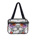 Hipster Pug Print Double Strap Bible Bag
