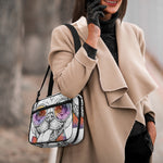 Hipster Pug Print Double Strap Bible Bag