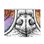 Hipster Pug Print Drum Lamp Shade