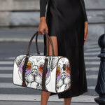 Hipster Pug Print Duffle Bag
