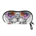 Hipster Pug Print Glasses Case