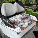 Hipster Pug Print Golf Cart Seat Cover