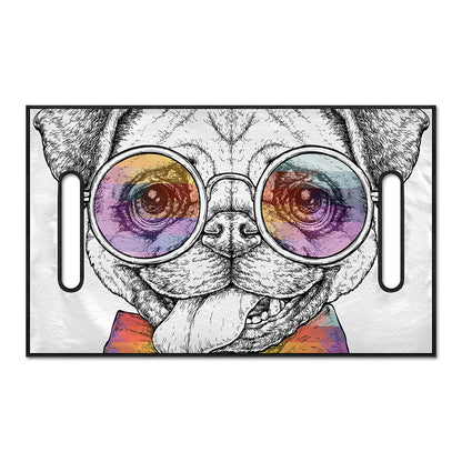 Hipster Pug Print Golf Cart Seat Cover