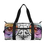 Hipster Pug Print Gym Bag