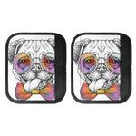 Hipster Pug Print Handle Covers