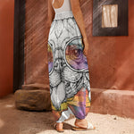 Hipster Pug Print Harem Pants