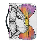 Hipster Pug Print Leather Bible Cover