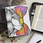 Hipster Pug Print Leather Bible Cover