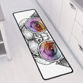 Hipster Pug Print Long Kitchen Mat