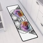 Hipster Pug Print Long Kitchen Mat