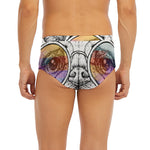 Hipster Pug Print Men's Briefs