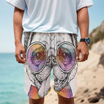 Hipster Pug Print Men's Cargo Shorts