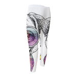 Hipster Pug Print Men's Compression Pants