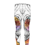 Hipster Pug Print Men's leggings