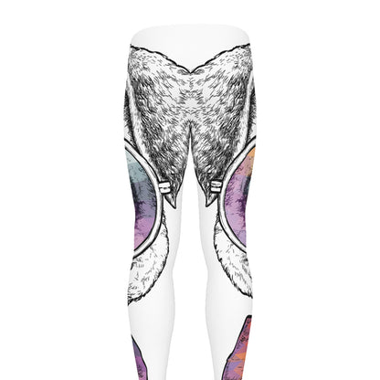 Hipster Pug Print Men's leggings