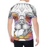 Hipster Pug Print Men's Shirt