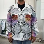 Hipster Pug Print Men's Shirt Jacket