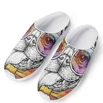 Hipster Pug Print Mesh Casual Shoes