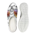 Hipster Pug Print Mesh Casual Shoes