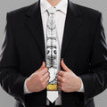 Hipster Pug Print Necktie