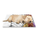 Hipster Pug Print Pet Cooling Mat Cover
