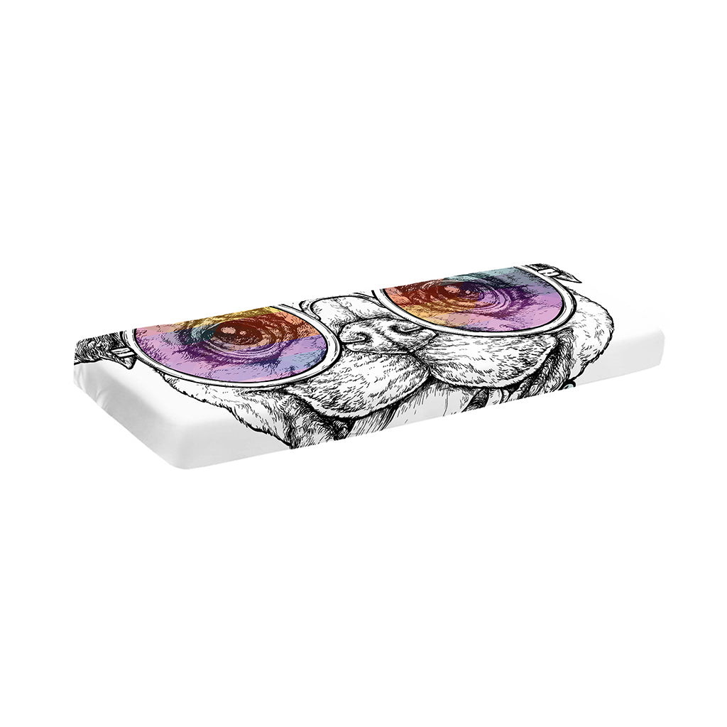 Hipster Pug Print Piano Keyboard Cover
