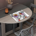 Hipster Pug Print Placemat