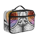 Hipster Pug Print Portable Lunch Bag