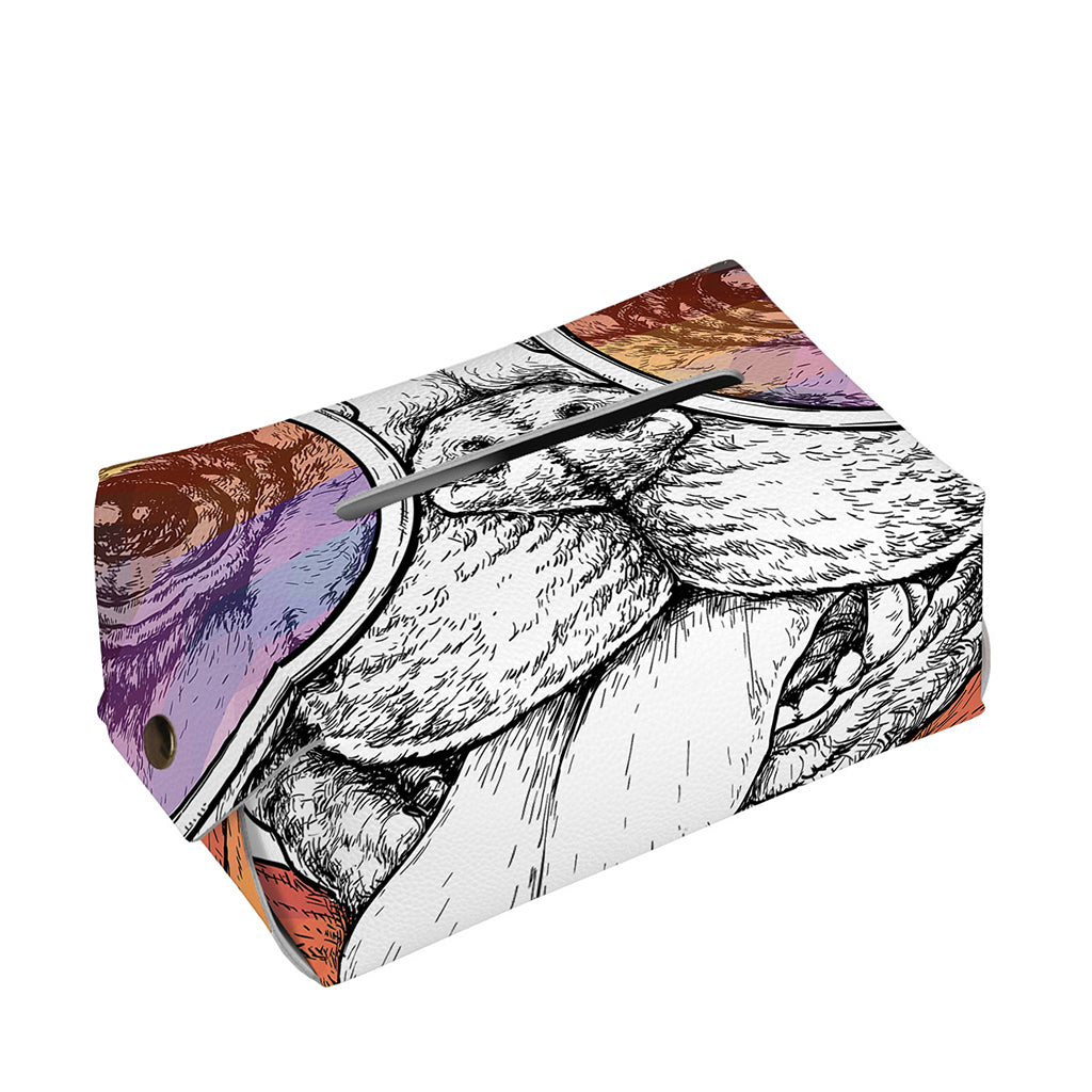 Hipster Pug Print Rectangle Tissue Box Cover