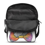 Hipster Pug Print Rectangular Crossbody Bag