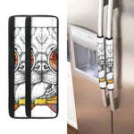 Hipster Pug Print Refrigerator Handle Covers