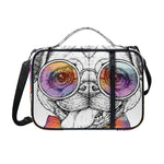 Hipster Pug Print Shoulder Strap Bible Bag