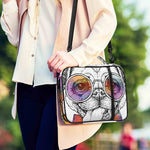 Hipster Pug Print Shoulder Strap Bible Bag