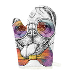 Hipster Pug Print Single Oven Mitt